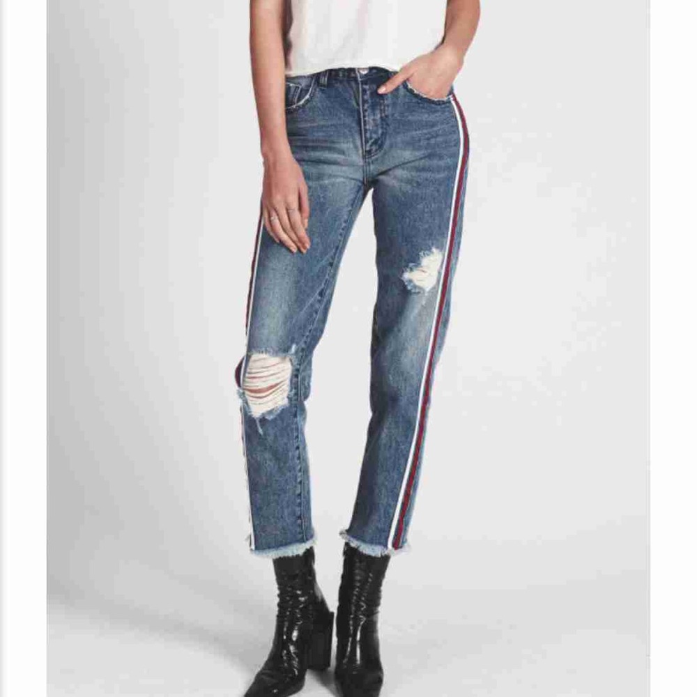 Oneteaspoon High Waist Straight Leg Jean